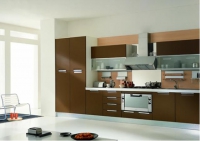 Стильный кухонный гарнитур в коричневом цвете - Мебельный интернет-магазин Комека Екатеринбург