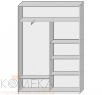 Шкаф-купе вешалка слева 2 двери 1615х450х2300 - Мебельный интернет-магазин Комека Екатеринбург