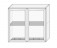 Шкаф навесной сушка витрина НШС2ст 800х720 - Мебельный интернет-магазин Комека Екатеринбург