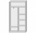 Шкаф-купе вешалка слева 2 двери 1215х450х2300 - Мебельный интернет-магазин Комека Екатеринбург