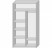 Шкаф-купе вешалка справа 2 двери 1215х600х2300 - Мебельный интернет-магазин Комека Екатеринбург
