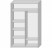 Шкаф-купе вешалка справа 2 двери 1415х600х2300 - Мебельный интернет-магазин Комека Екатеринбург